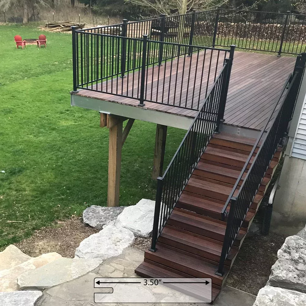 1 x 4 +Plus Ipe Wood One Sided Pre-Grooved Decking (21mm x 4)