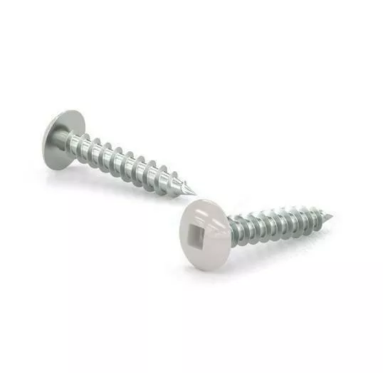 #10 X 3/4" Metal Screws White Pan Head