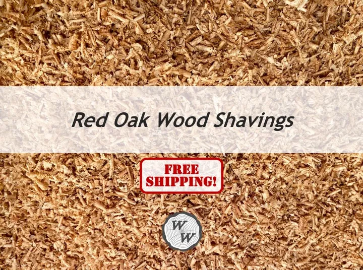 100% Organic Red Oak Shavings Good for Smoking Meats and Veggies on the Grill and Mushroom Growing, Pet Bedding, Composting and Gardening