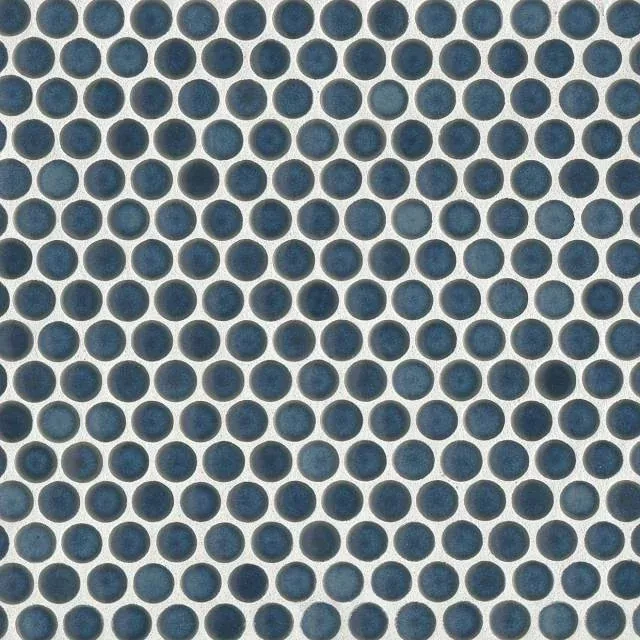 360 Lagoon 3/4 Penny Rnds 12x12 Gloss Glass Mosaic