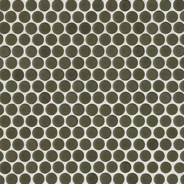 360 Shale 12x12 3/4 Penny Rounds Matte Glass Mosaic