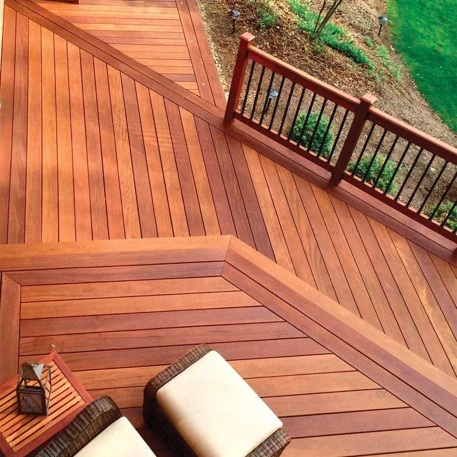 5/4 x 6 Cumaru Wood One Sided Pre-Grooved Decking