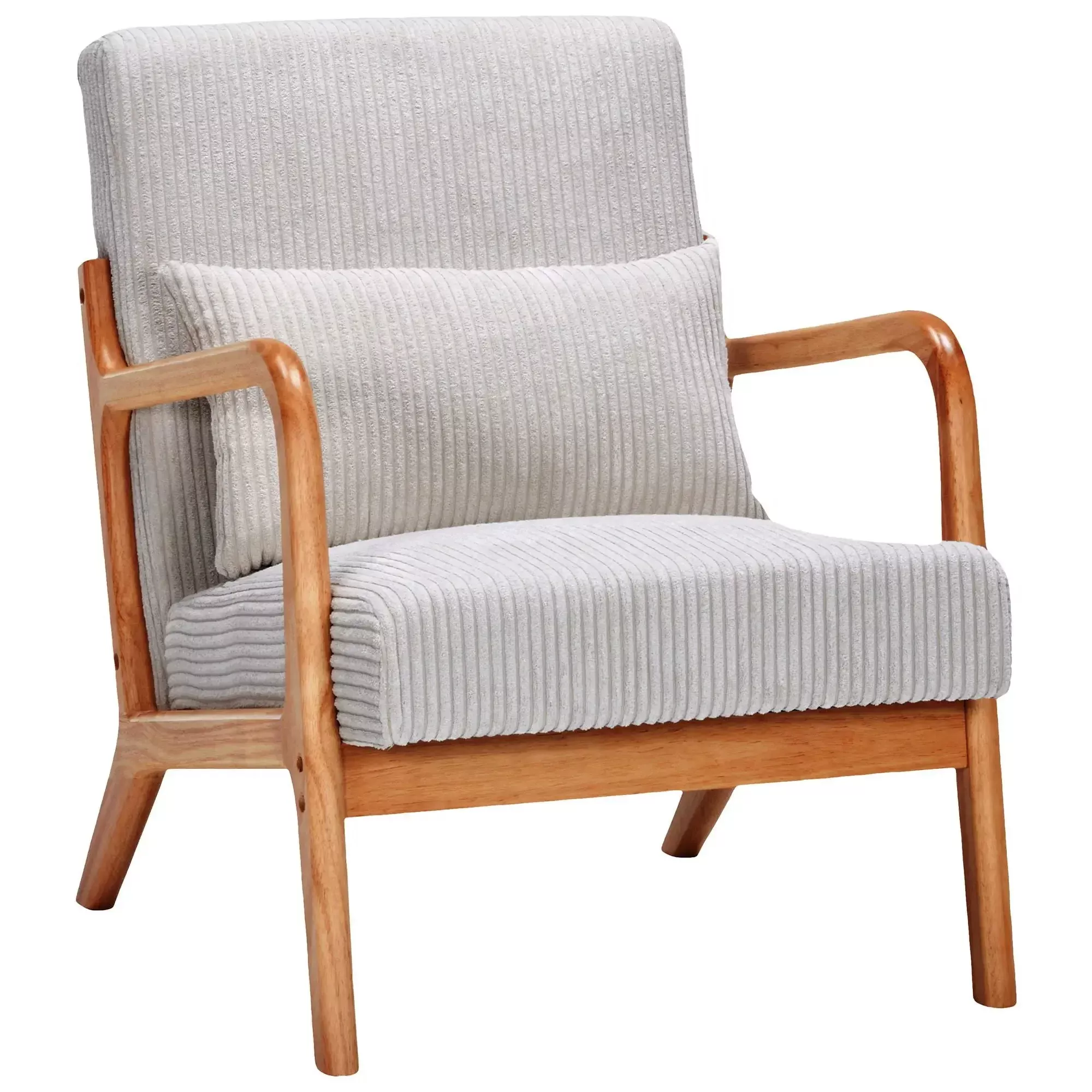 Accent Arm Chair With Pillow Upholstered