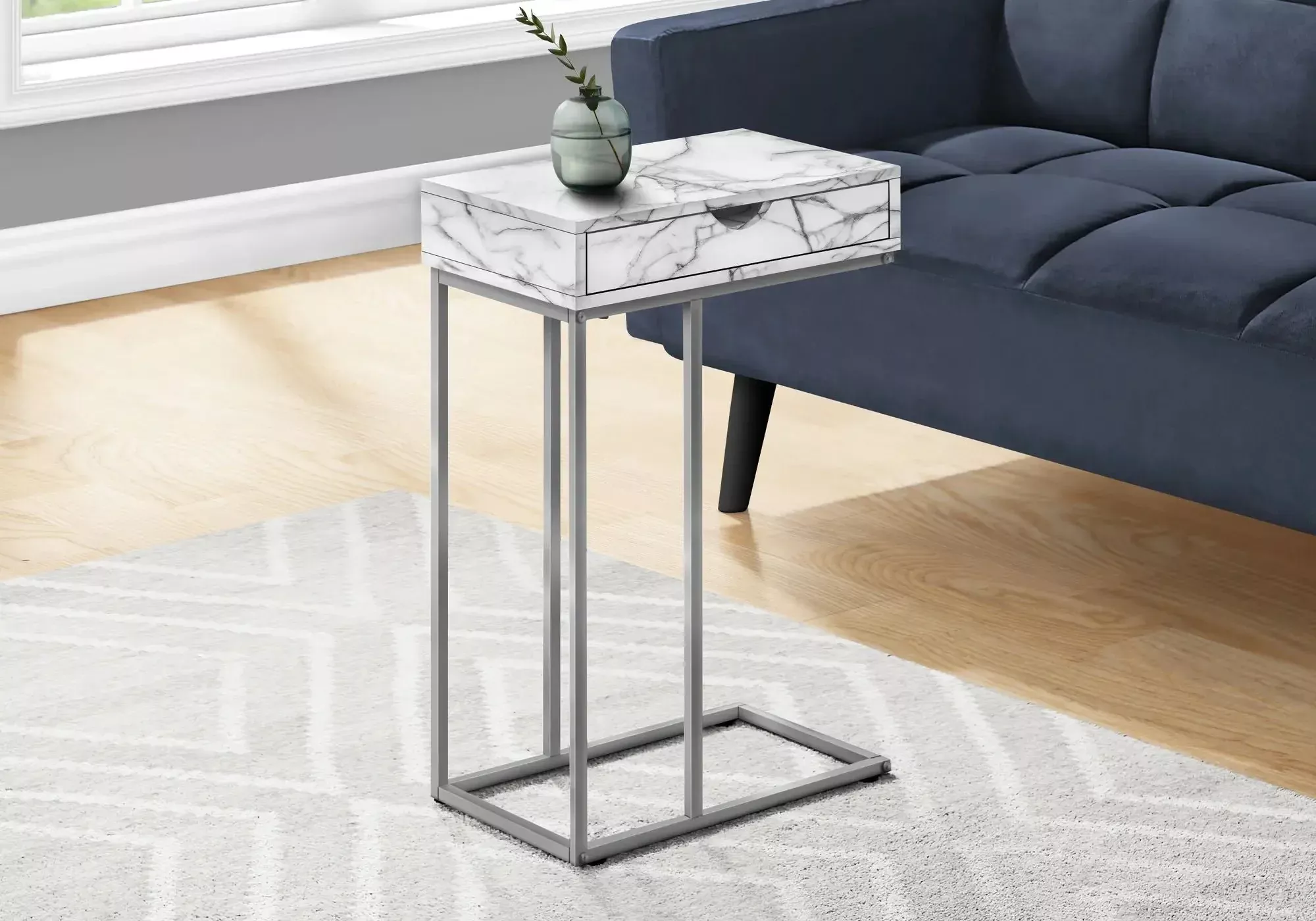 Accent Table, C - Shaped, Contemporary & Modern Design