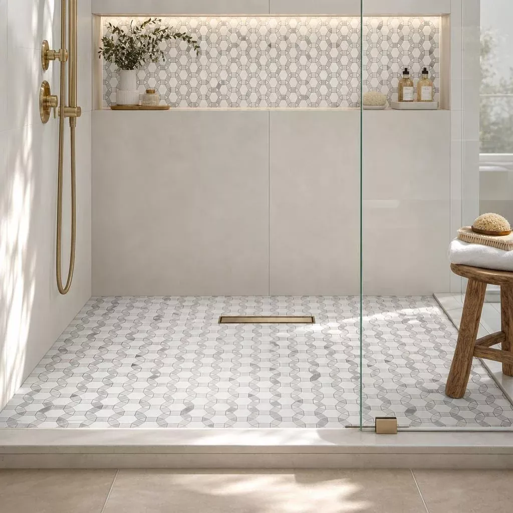 Aether Blue 2x2 Marble Mosaic