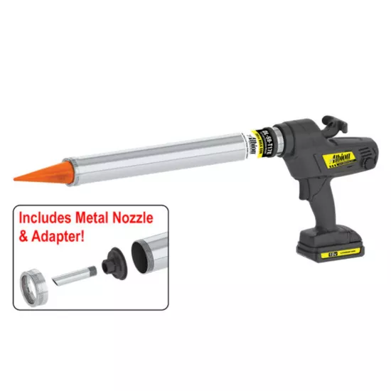 Albion 30 oz Cordless Bulk Gun with Orange Cone Nozzles - 18V