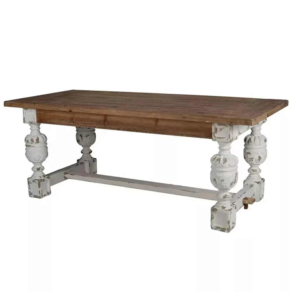 Alcott - Dining Table - Brown / Antique White
