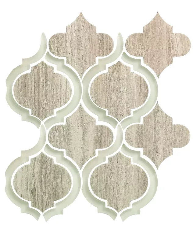 Alice Grey 1x2 Glass, Stone Mosaic