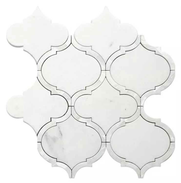 Alice Pearl Snow White 1x2 Marble Mosaic