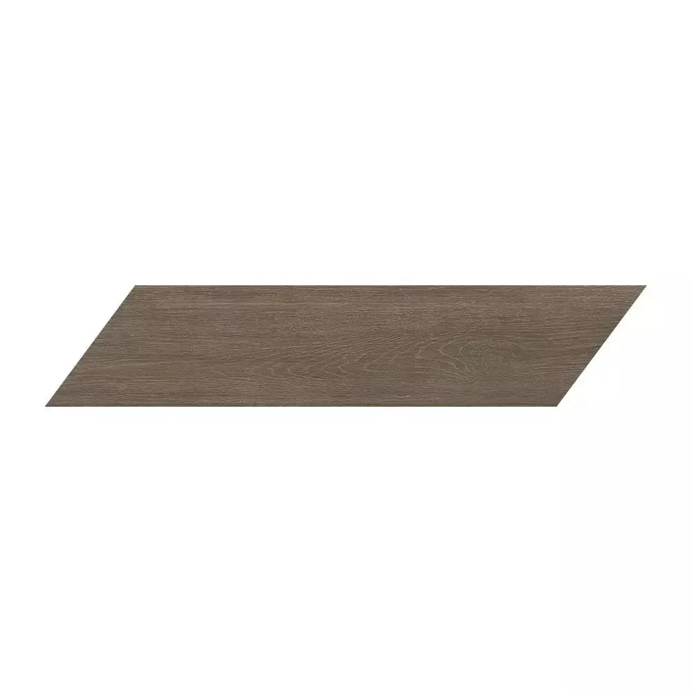 Almond Rectified Chevron Wood Look Porcelain Tiles 8x40