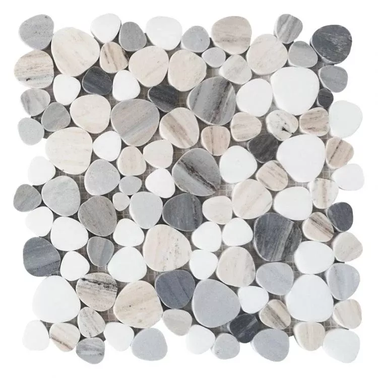 Aphrodite Beach Pebble Polished MarbleMosaic