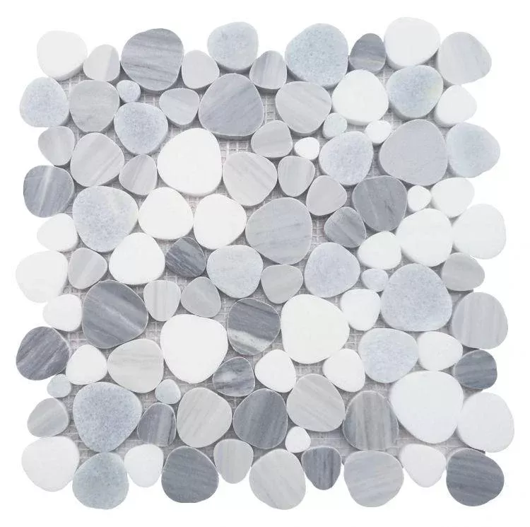 Aphrodite Deep Ocean Pebble Polished MarbleMosaic