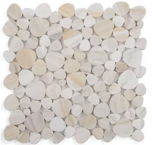 Aphrodite Eura Wood Pebble Polished MarbleMosaic