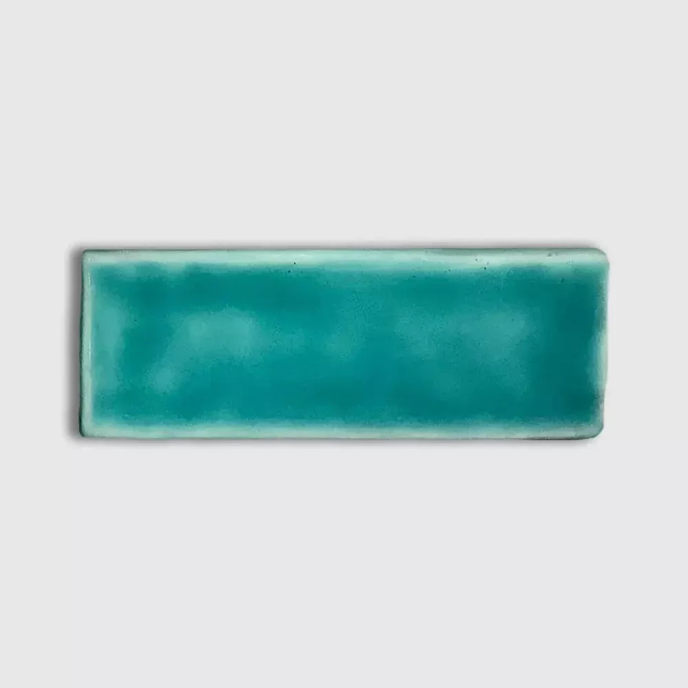 Aqua Glazed Ceramic Tiles 2x6
