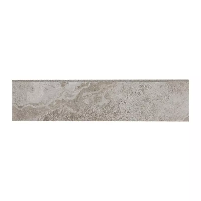 Archaia Atlas Gray Porcelain Floor & Wall Trim - 3" x 13" Bullnose