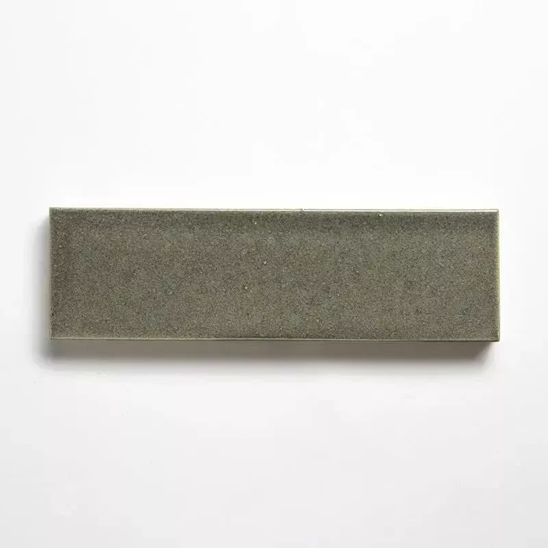 Ash Glossy Subway Glazed Terracotta Tiles 2 1/4x7 9/16