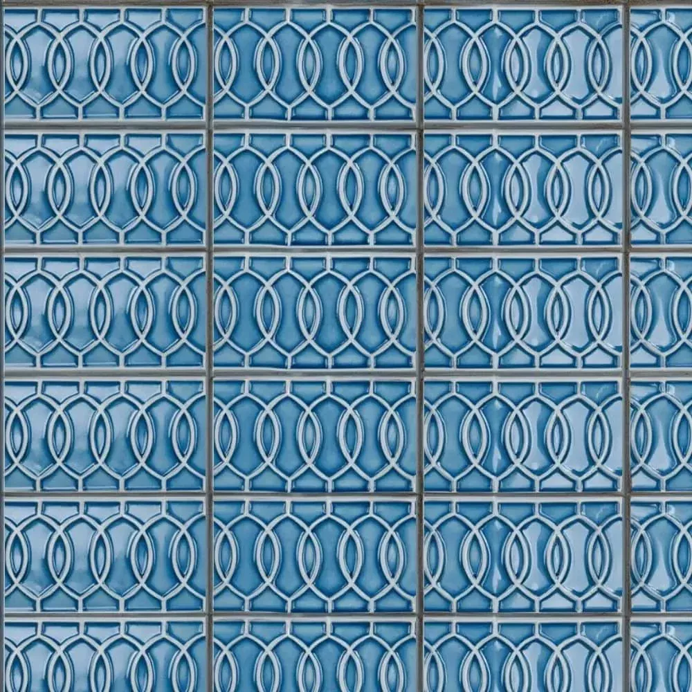 Azure Crackled Vienna Ceramic Accent Tiles 4x8