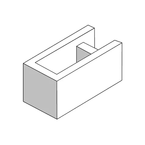 Besser Block Corner & End 390 x 190 x 190 Masonry Concrete Grey Block