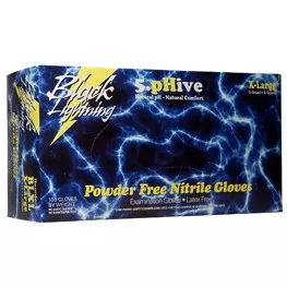 Black Lightning Gloves. Box/100 Pairs