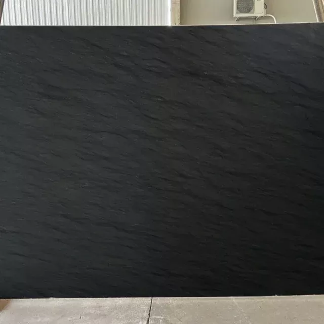 Black Vermont 3cm Polished & Leathered Granite Slab
