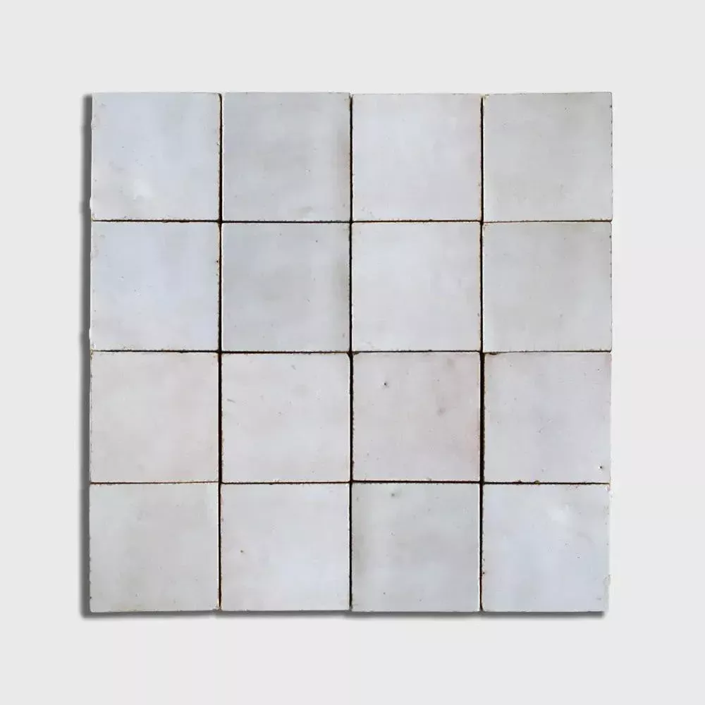 Blanc Fes Glossy Zellige Mosaics 12x12