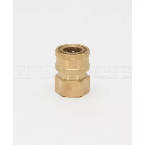 Brass Female Straight-Thru Coupling - 3/8"