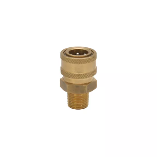 Brass Male Straight-Thru Coupling - 3/8"