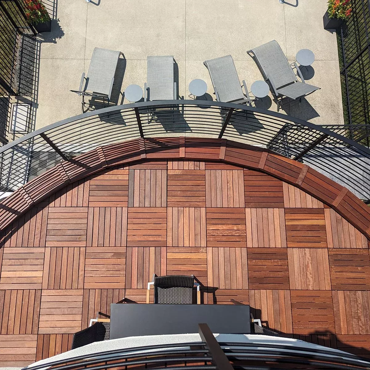 Brazilian Redwood (Massaranduba) Advantage Deck Tiles 24 x 24 - Smooth