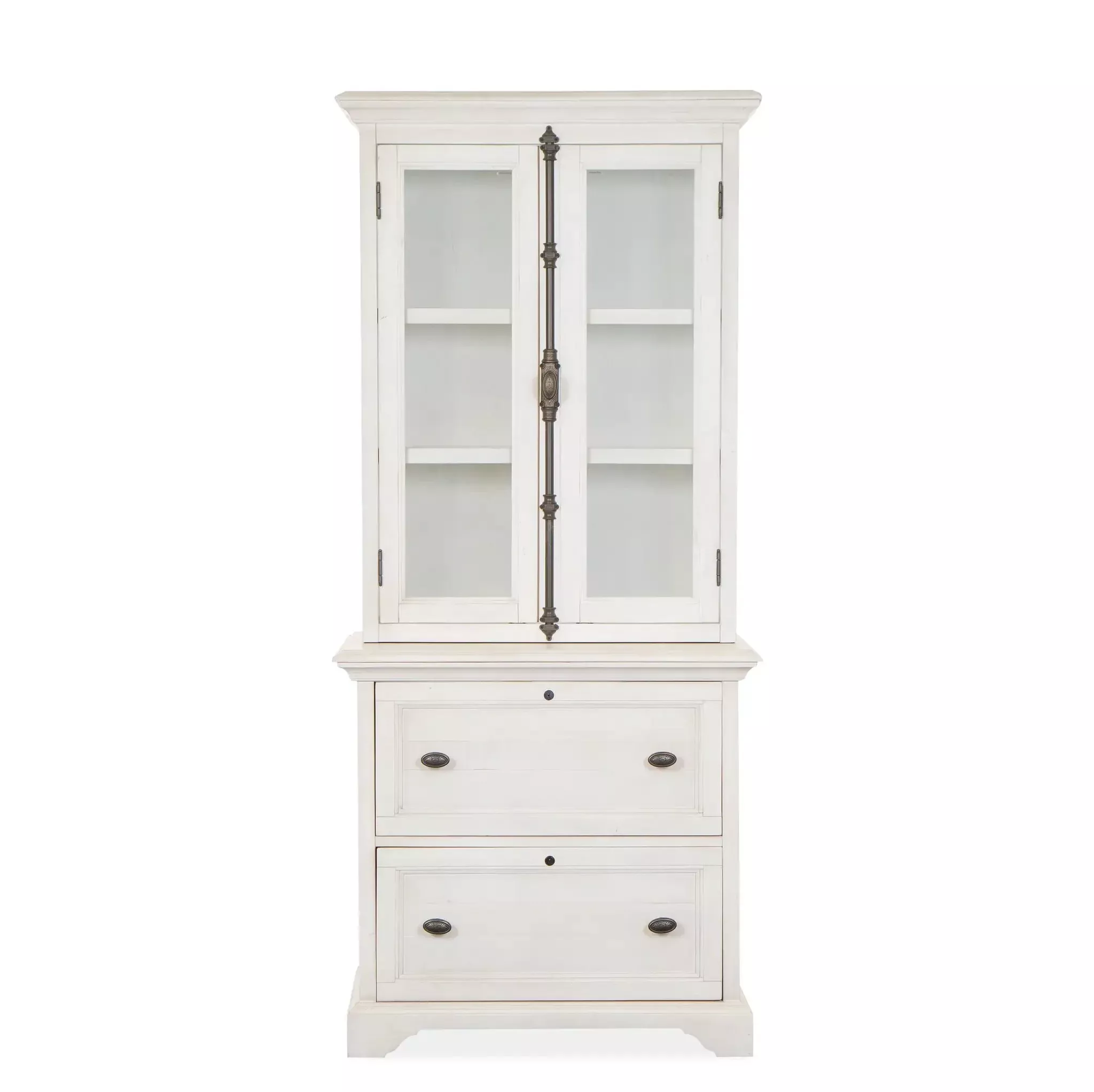 Bronwyn - Lateral File With Hutch - Alabaster