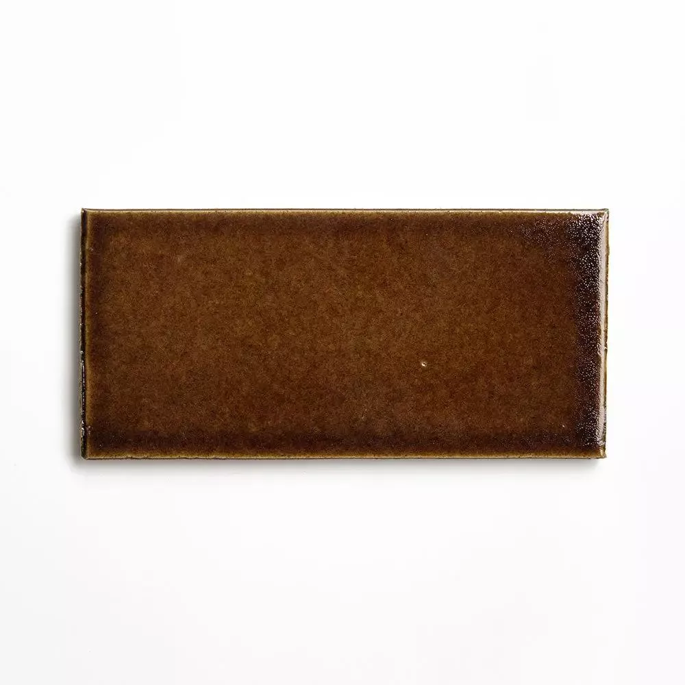 Burnt Caramel Glossy Ceramic Tiles 3 5/8x7 5/8
