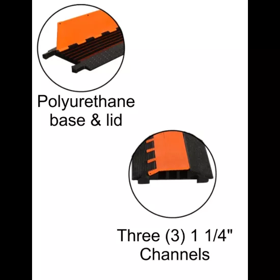 Cable Protector / Cable Ramp Channel - 3 Channel