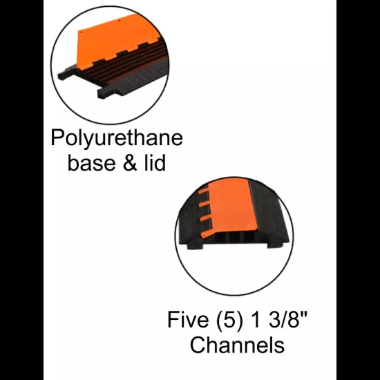 Cable Protector / Cable Ramp Channel - 5 Channel