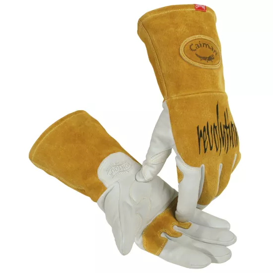 Caiman Goat Grain TIG/MIG Welder Gold Glove - M (Per Pair)