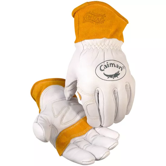 Caiman Goat Grain TIG/MIG Welder Natural Glove - XL (Per Pair)