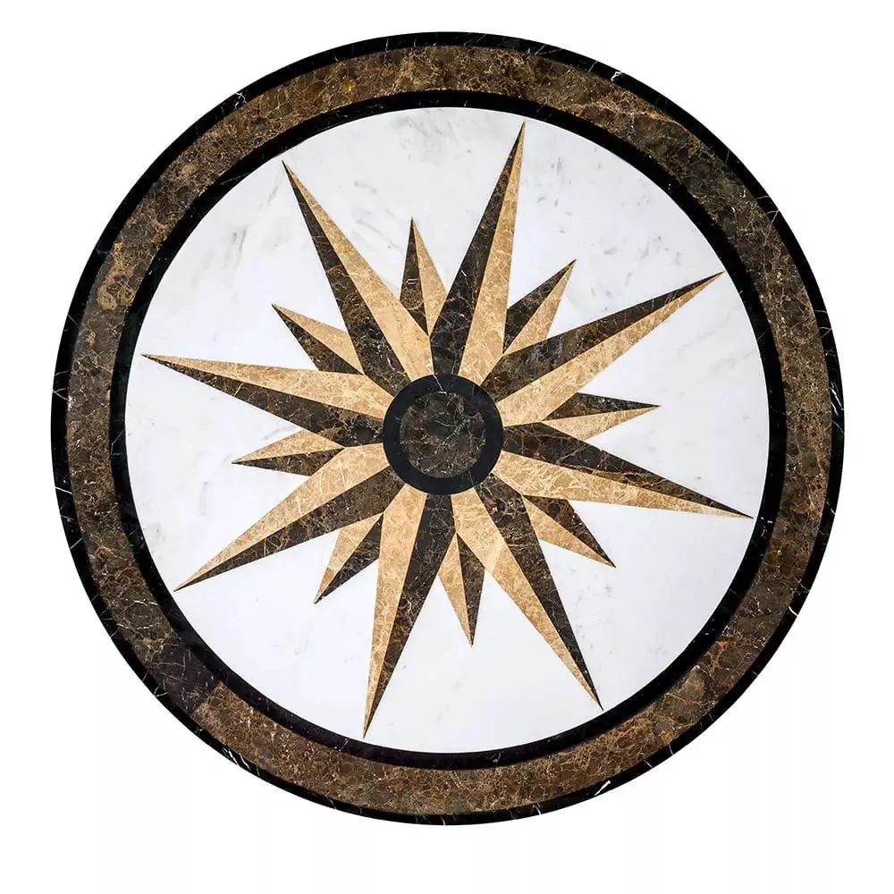 Campass Multi Finish Round Marble Medallions 48x48