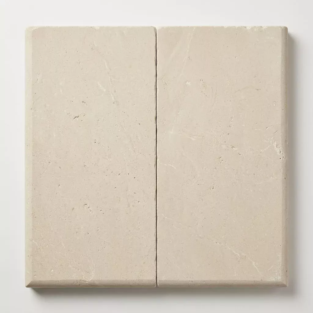 Cardinal Beige Limestone Coping 12x24 Tumbled Bullnose3 cm