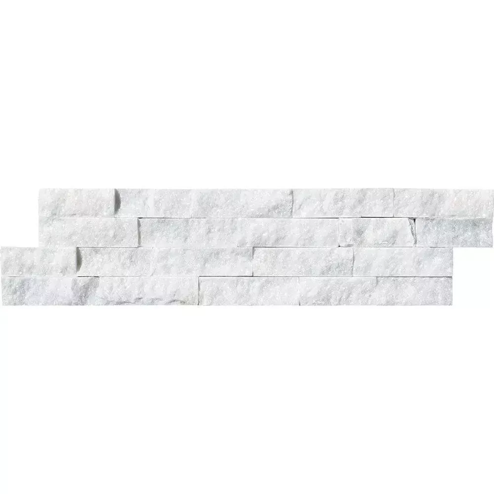 Carrara T Rock Face Marble Ledger Panel 6x24