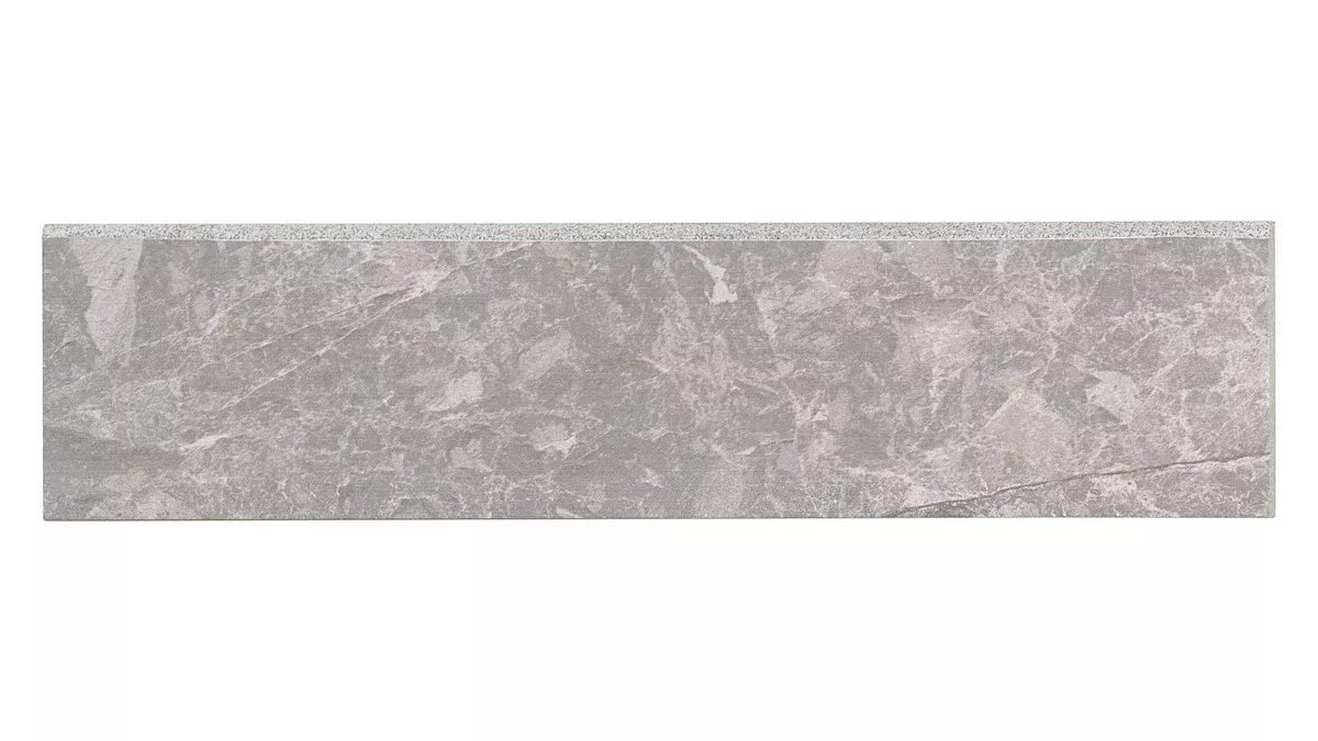 Classic Bardiglietto Porcelain Floor & Wall Trim - 3" x 12" Bullnose