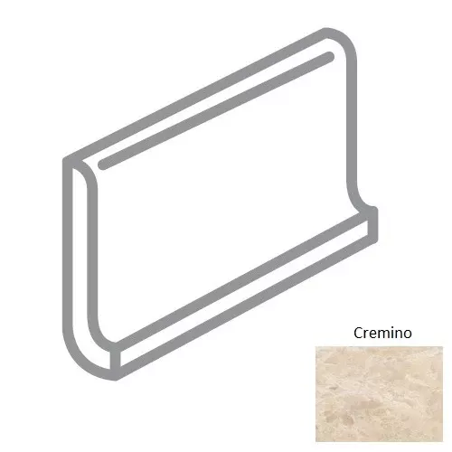Classic Cremino Porcelain Wall Trim - 6" x 12" Cove Base