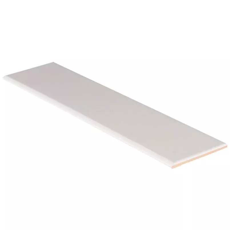 Classique White Carrara 4x16 Bullnose Glossy Porcelain Trim