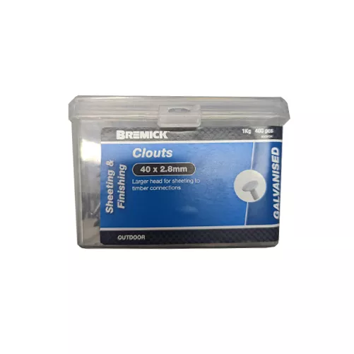 Clouts 40mm x 2.8mm Galvanised 1kg