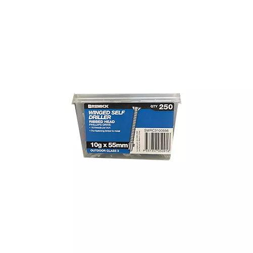 Countersunk Screw 10g x 55mm Gal Metal Screws Box of 250