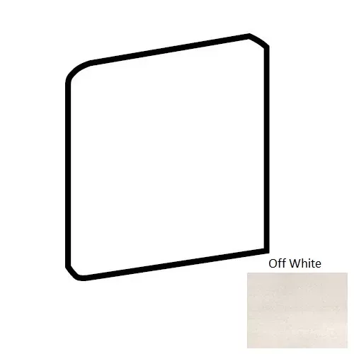 Cove Creek Off White Ceramic Wall Trim - 3" x 3" Bullnose Outcorner