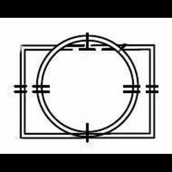 Curb-O-Let Round to Rectangular Straight Adapter - 3" x 5" x 4" Round