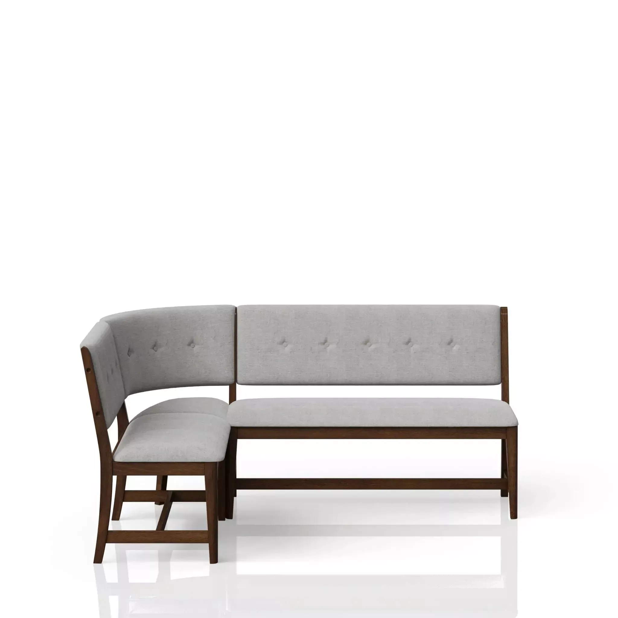 Curved Dining Bench Upholstered Curved Bench - Beige