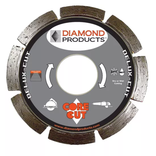 Delux-Cut Segmented Diamond Blade - 7" x .080 x 7/8"