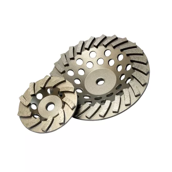 Delux-Cut Spiral Turbo Cup Grinder - 4" x 5/8"-11 (10 seg)