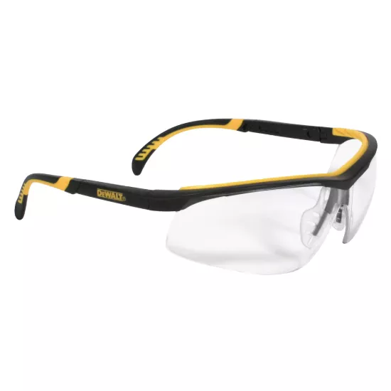 Dewalt DC Safety Glasses - Black Frame - fog Lens - Clear Anti