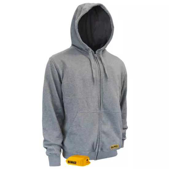 Dewalt Men's Heated French Terry Cotton Hoodie without Battery - Gray - Size 2X