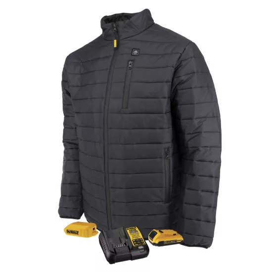 Dewalt Men's Heated Puffer Jacket Kit - Black - Size 3X